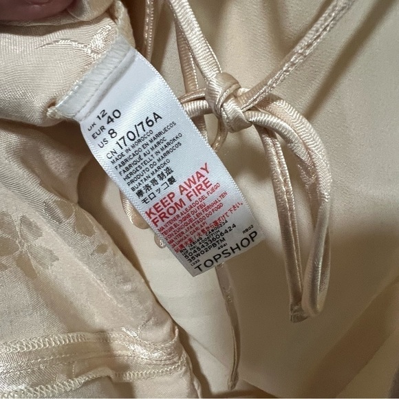 Topshop Satin Gold/Beige Mini Romper, New with Tags - Picture 5 of 7